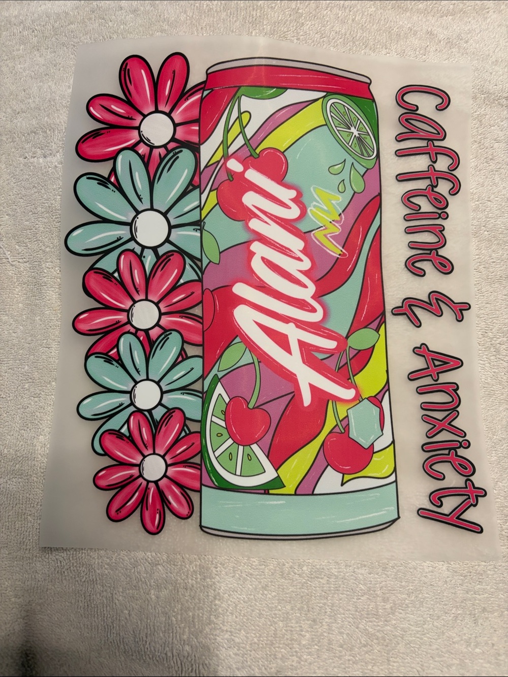 Inspired Cherry Lime Decal - Pink & Aqua